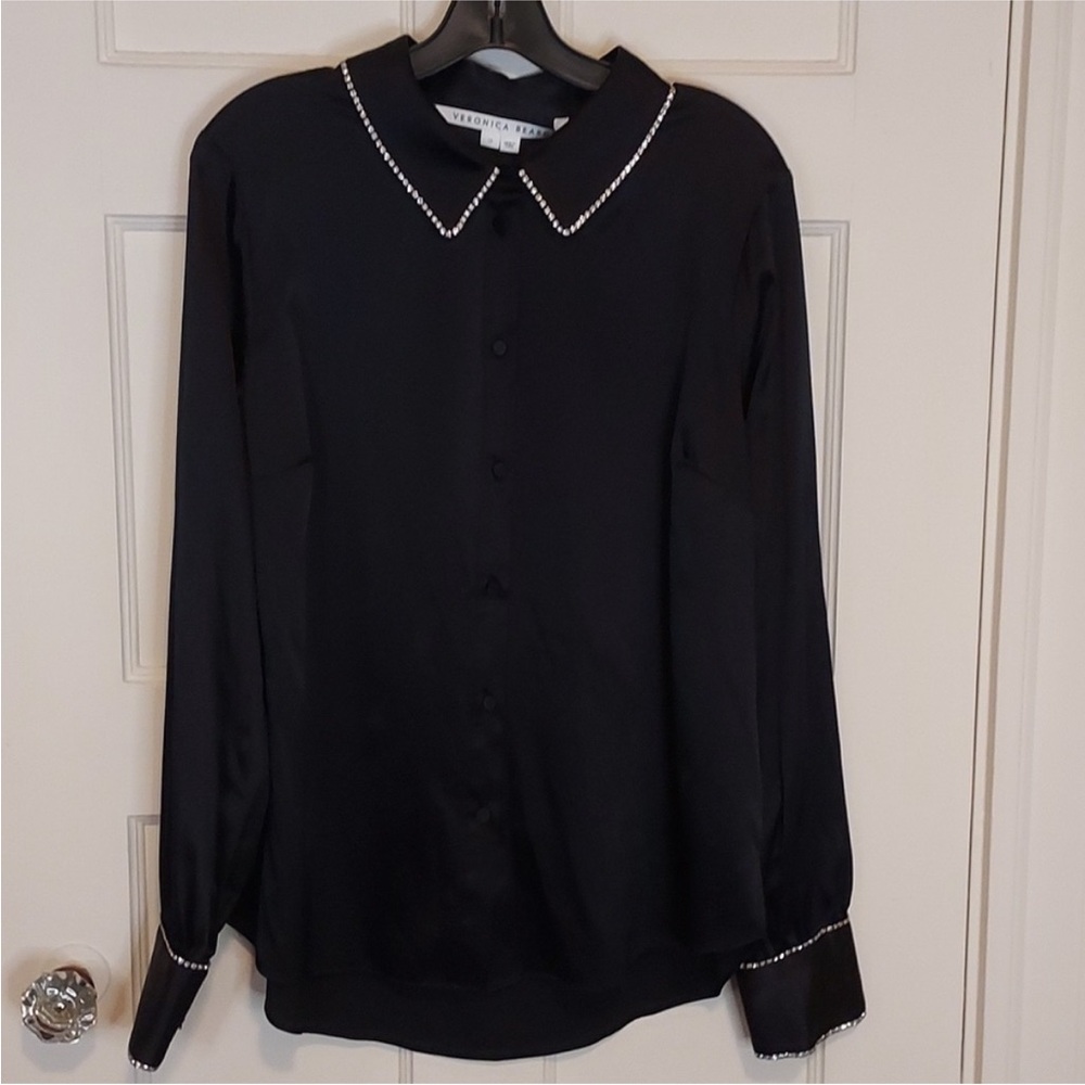 Veronica Beard Kylar Rhinestone Blouse
